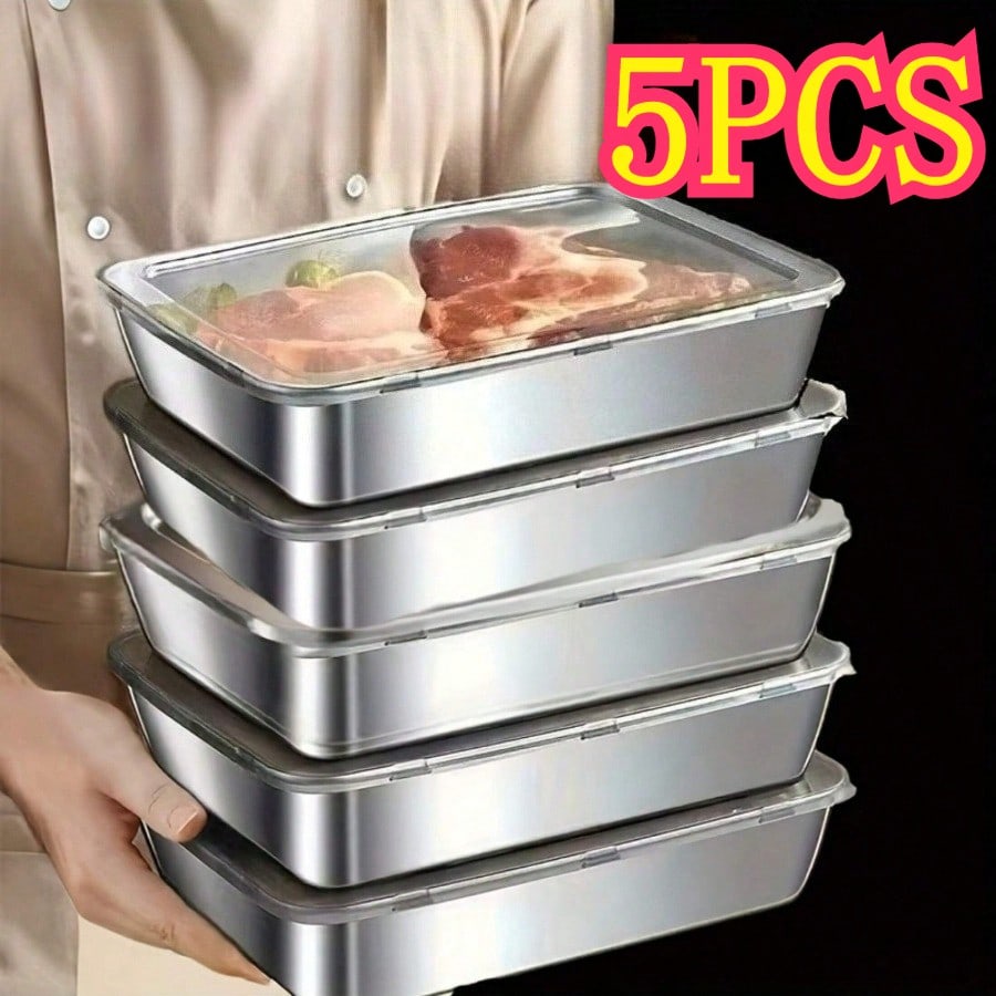 Food Storage Oven Safe - Set van 5 hoogwaardige, lekvrije voedselbewaarcontainers
