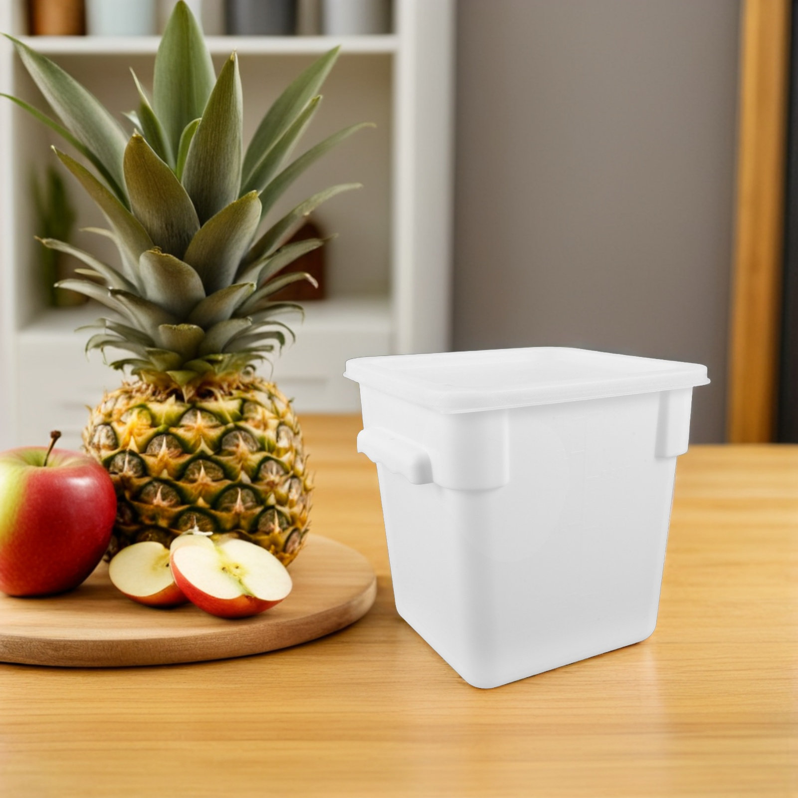 Food Storage Containers - Commerciële voedselbewaarcontainer met deksel, 8L, vierkant,