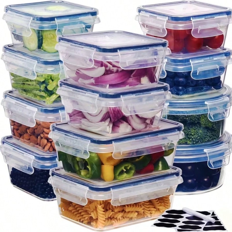 Set van 12 voedselbewaarbakjes - Food Storage Labels recensie en prijs