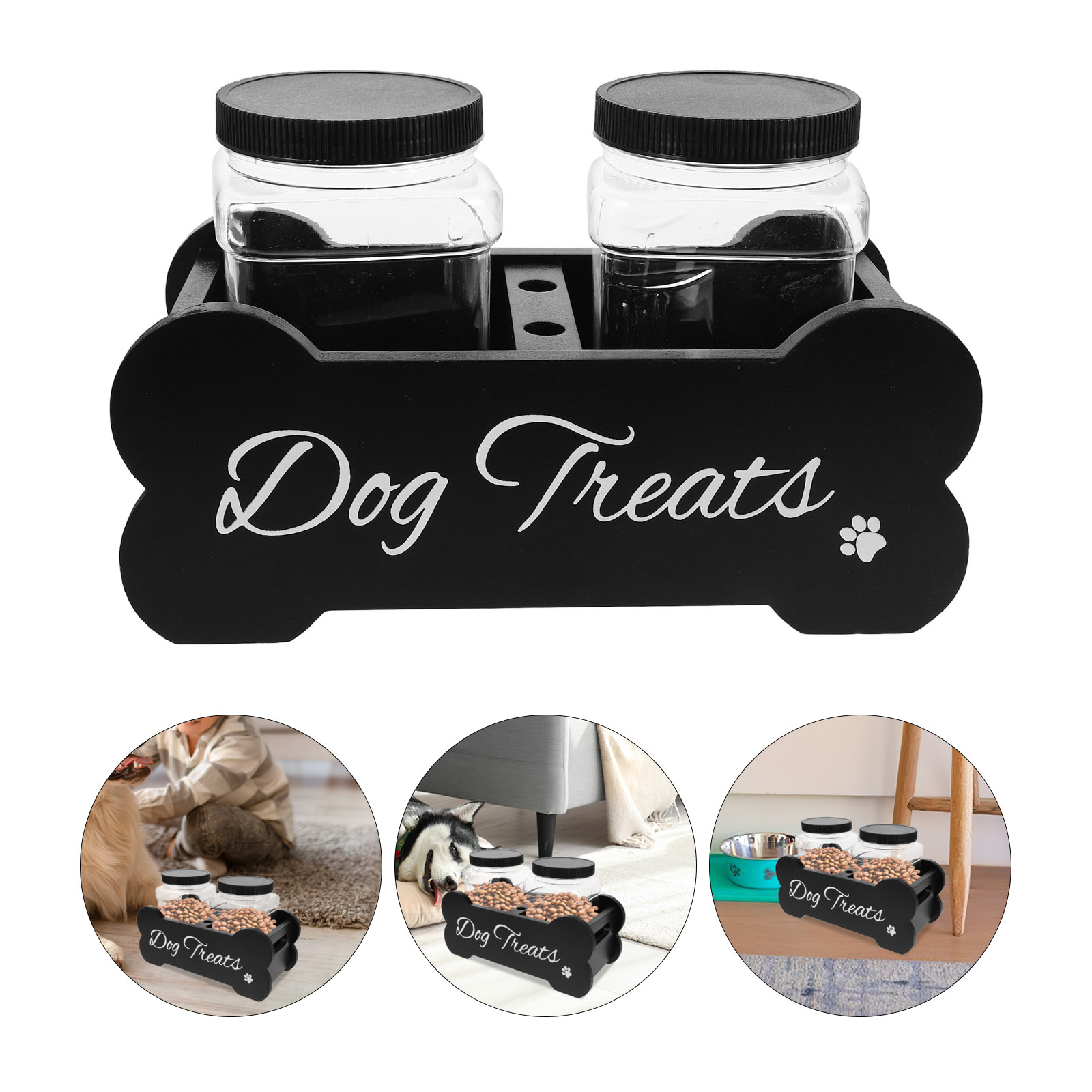 Houten hondenvoerdoos met vakk - Food Storage With Dividers recensie en prijs